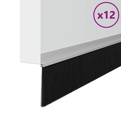 Самозалепващи се четки за уплътняване на врати 12 pcs Сребрист