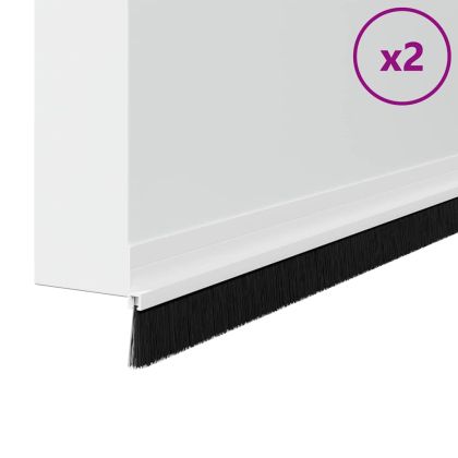 Самозалепващи се четки за уплътняване на врати 2 pcs Бяло