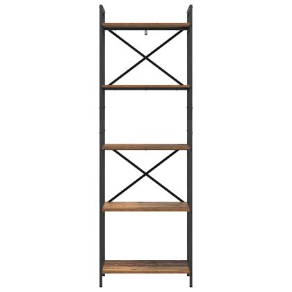 Рафт за книги Старо дърво 56 x 34 x 171 см Инженерно дърво