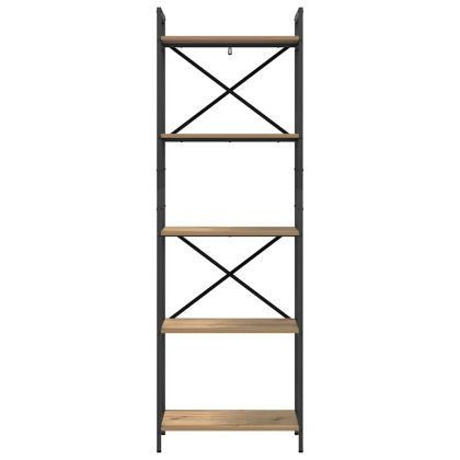 Рафт за книги Дъб 56 x 34 x 171 см Инженерно дърво