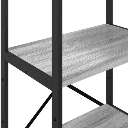 Рафт за книги Сив Сонома 56 x 34 x 133,5 см Инженерно дърво