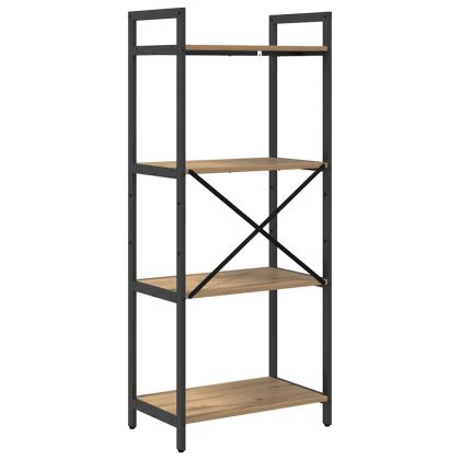 Рафт за книги Дъб 56 x 34 x 133,5 см Инженерно дърво