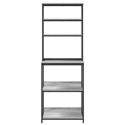 Кухненски рафт Сив Сонома 60 x 40 x 168 см Инженерно дърво