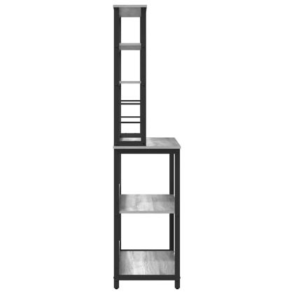 Кухненски рафт Сив Сонома 80 x 40 x 168 см Инженерно дърво