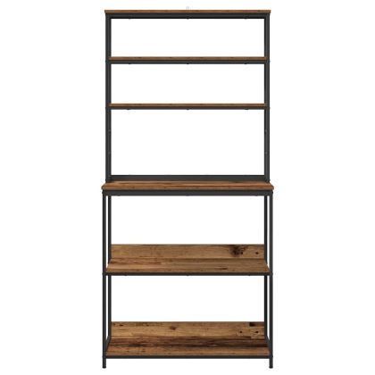 Кухненски рафт Старо дърво 80 x 40 x 168 см Инженерно дърво