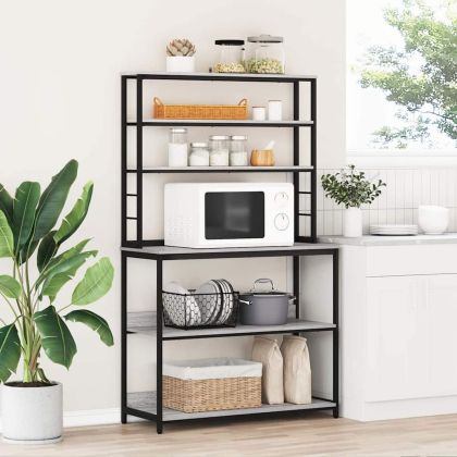 Кухненски рафт Сив Сонома 100 x 40 x 168 см Инженерно дърво