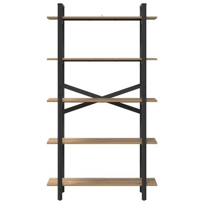 Рафт за книги Дъб 100 x 33,5 x 178 см Инженерно дърво