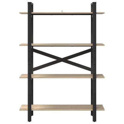 Рафт за книги Сонома дъб 100 x 33,5 x 140 см Инженерно дърво