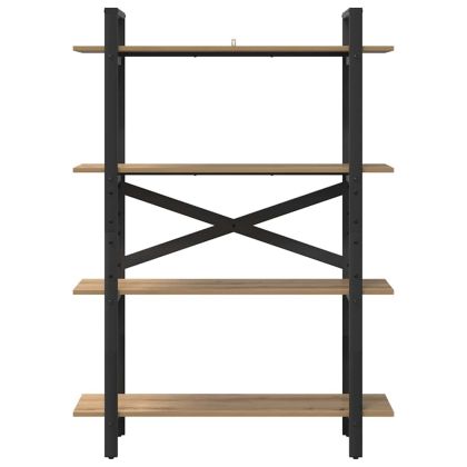 Рафт за книги Дъб 100 x 33,5 x 140 см Инженерно дърво