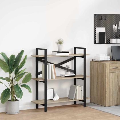 Рафт за книги Сонома дъб 100 x 33,5 x 102 см Инженерно дърво