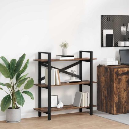 Рафт за книги Димян дъб 100 x 33,5 x 102 см Инженерно дърво