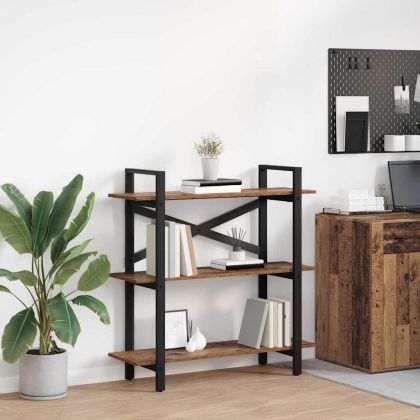 Рафт за книги Старо дърво 100 x 33,5 x 102 см Инженерно дърво