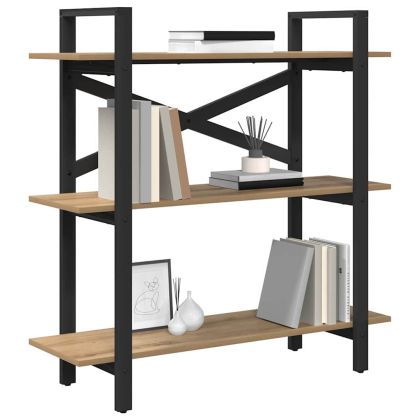 Рафт за книги Дъб 100 x 33,5 x 102 см Инженерно дърво