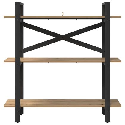 Рафт за книги Дъб 100 x 33,5 x 102 см Инженерно дърво