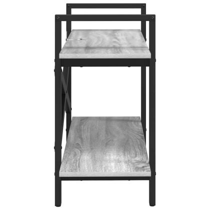 Рафт за книги Сив Сонома 100 x 33,5 x 64 см Инженерно дърво