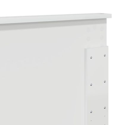 Облегалка за глава с таблото Гланц бяло 160 cm Инженерно дърво