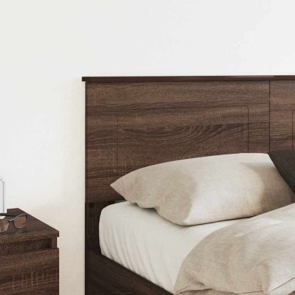 Облегалка за глава с таблото Кафяв дъб 160 cm Инженерно дърво