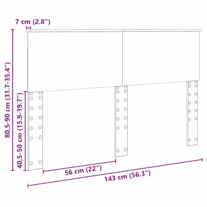Облегалка за глава с таблото Черния дъб 140 cm Инженерно дърво