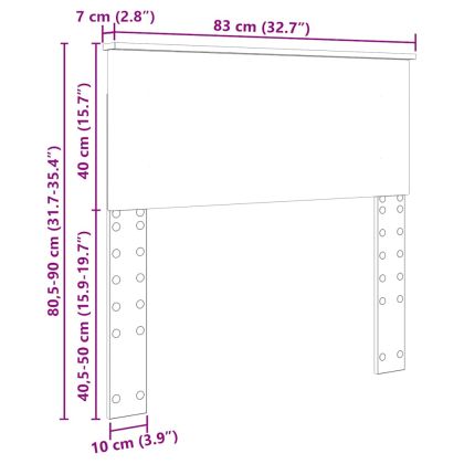 Облегалка за глава с таблото Димян дъб 80 cm Инженерно дърво