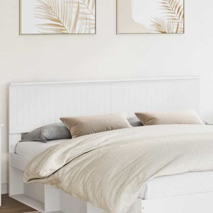 Облегалка за глава с таблото Бяло 180 cm Инженерно дърво