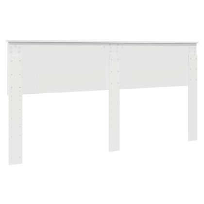 Облегалка за глава с таблото Гланц бяло 180 cm Инженерно дърво