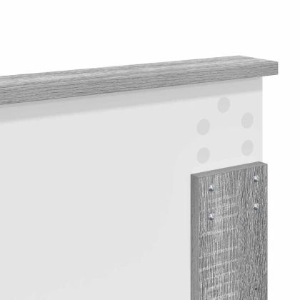 Облегалка за глава с таблото Сив Сонома 140 cm Инженерно дърво