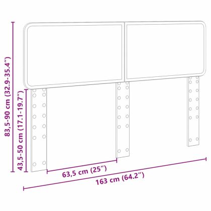 Облегалка за глава с таблото Черния дъб 160 cm Инженерно дърво