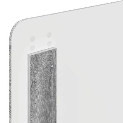 Облегалка за глава с таблото Сив Сонома 100 cm Инженерно дърво