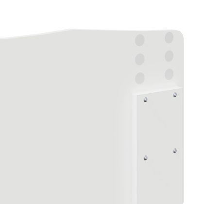 Облегалка за глава с таблото Гланц бяло 200 cm Инженерно дърво