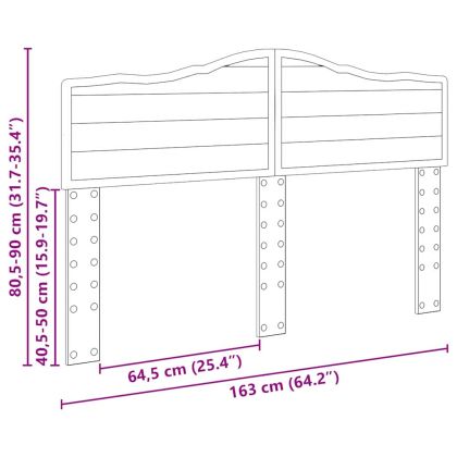 Облегалка за глава Циментено сиво 160 cm Инженерно дърво
