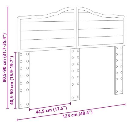 Облегалка за глава с таблото Кафяв дъб 120 cm Инженерно дърво
