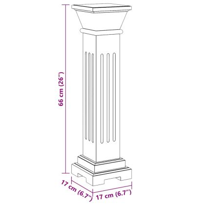 Класическа квадратна поставка за растения MDF - тип колона