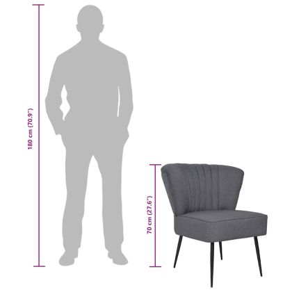 Коктейлен стол, тъмносив, текстил