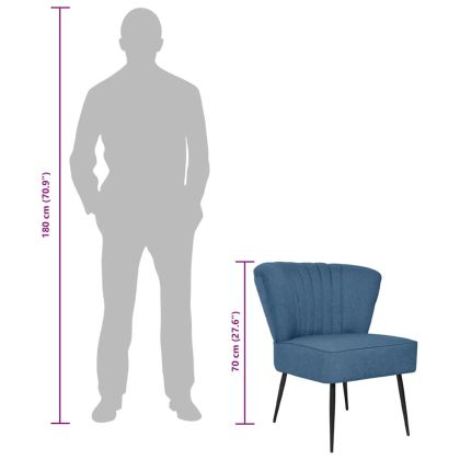 Коктейлен стол, син, текстил