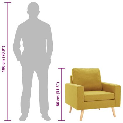 Фотьойл, жълт, текстил