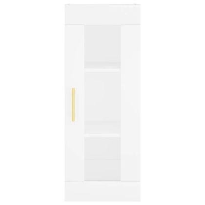 Висок шкаф, бял, 34,5x34x180 см, инженерно дърво