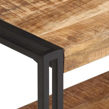 ТВ шкаф, 120x30x40 см, грубо мангово дърво