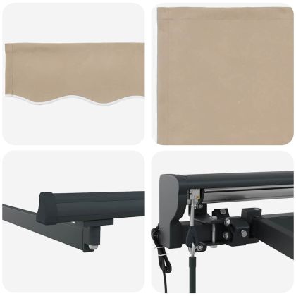 Сгъваем навес Бежово 300x250 см текстил