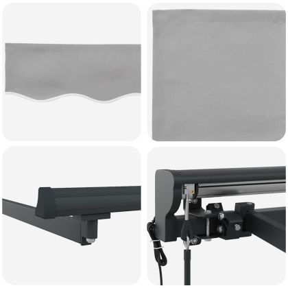 Сгъваем навес Светлосиво 350x250 см текстил