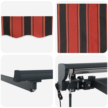 Сгъваем навес Оранжево и кафяво 400x300 см текстил