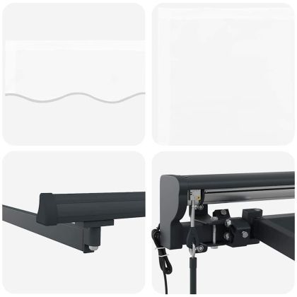 Сгъваем навес Бяло 400x300 см текстил