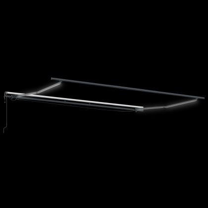 Сгъваем навес с Бяло 400 × 350 cm текстил