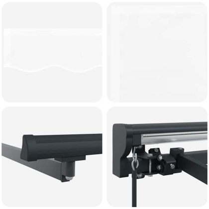 Сгъваем навес Бяло 450x300 см текстил