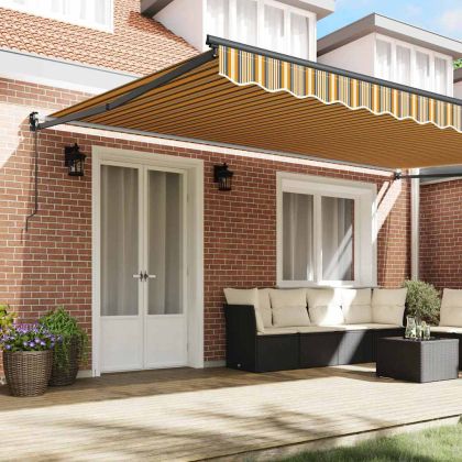 Сгъваем навес Многоцветен 500x300 см текстил