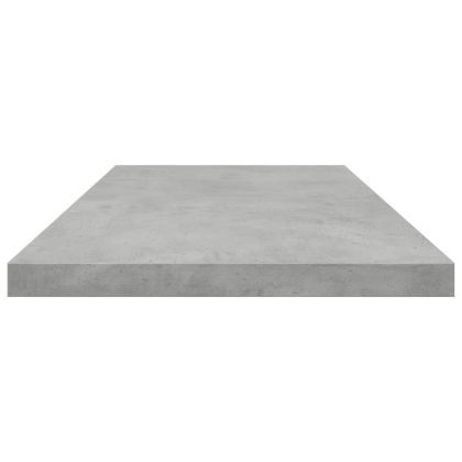 Рафтове за етажерка, 4 бр, бетонно сиви, 80x20x1,5 см