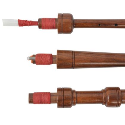 Голяма шотландска гайда за деца, червен Royal Stewart тартан