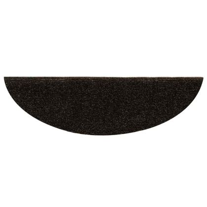 Постелки за стълби, самозалепващи се, 5 бр., 56x17x3 см, тъмнокафяви, полукръгли