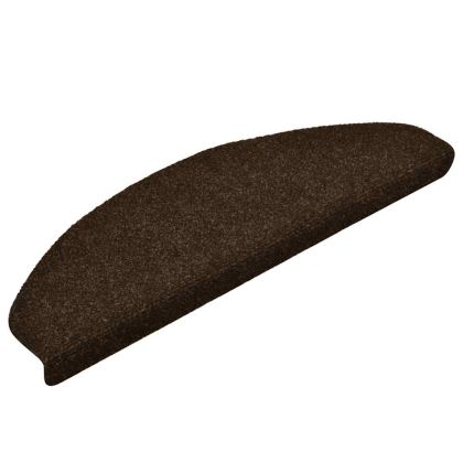 Изтривалки за стълби, самозалепващи се, 20 бр., 65x21x4 см, кафяви, полукръгли, големи