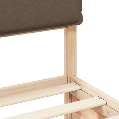 Леглова рамка с тапицирана гръбна част Таупе 180 x 200 cm