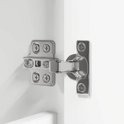 Комплект мебели за баня с чекмедже 4 pcs Бяло Инженерно дърво